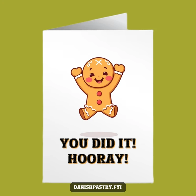 Free Printable Funny Gingerbread Leap Congrats Card - Exciting Downloadable!