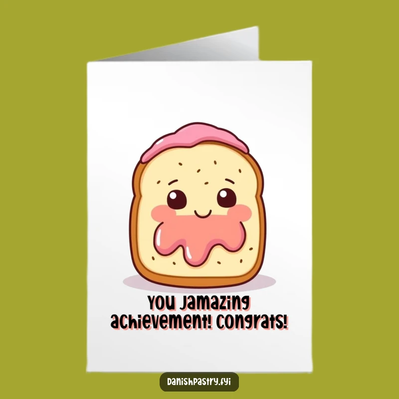 Free Printable Funny Scone Congrats Card: Shy Jam Wave Downloadable Art