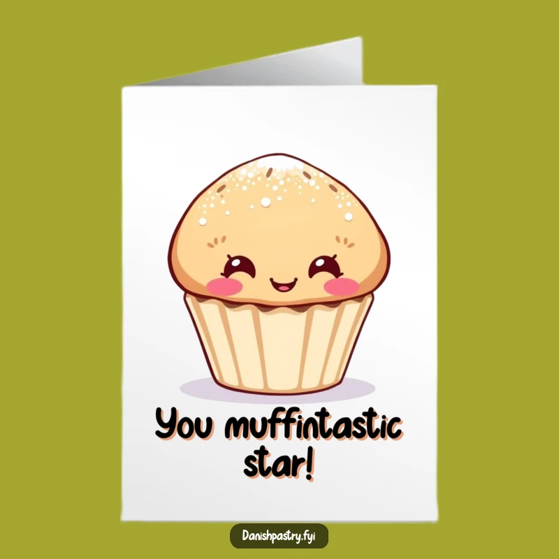 Free Printable Congrats Card: Muffin Funny Face Hilarious Downloadable Gift
