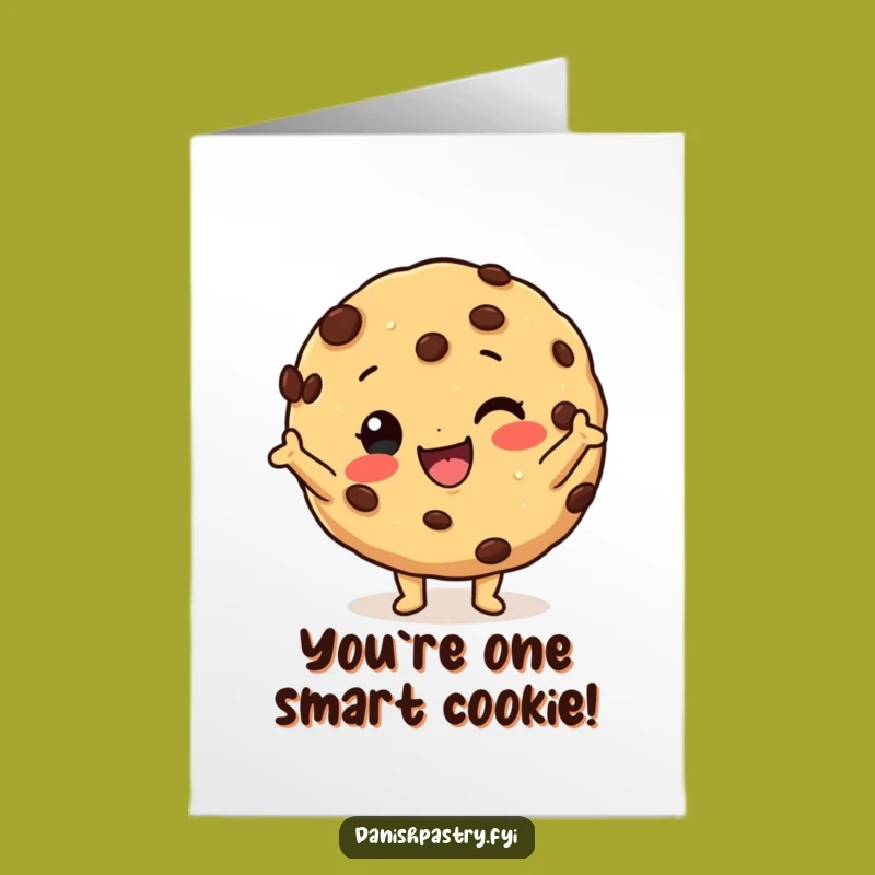 Free Printable Congratulations Card: Happy Cookie Funny Downloadable, Silly Pose Gift