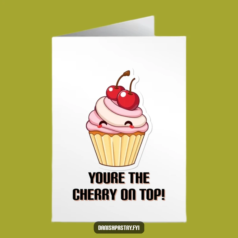 Free Printable Congrats Card: Bouncing Cupcake - Humorous Downloadable Gift