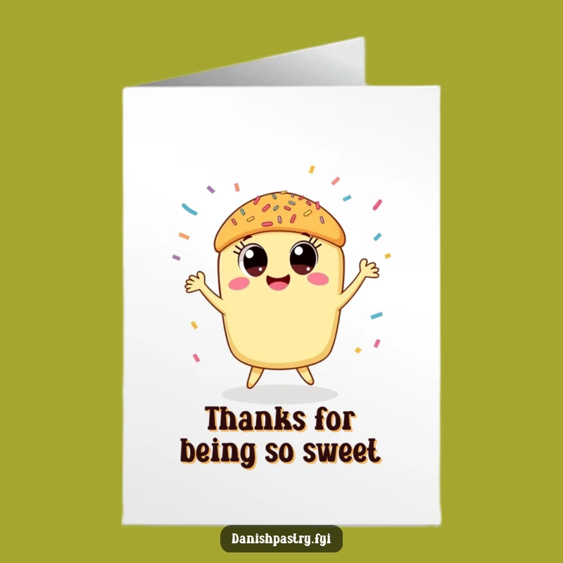 Free Printable Funny Pastry Thank You Card: Sprinkle Gratitude Downloadable Gift
