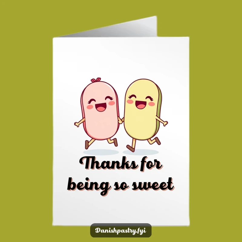Free Printable Thank You Card: Happy Macarons - Sweet Downloadable Gift