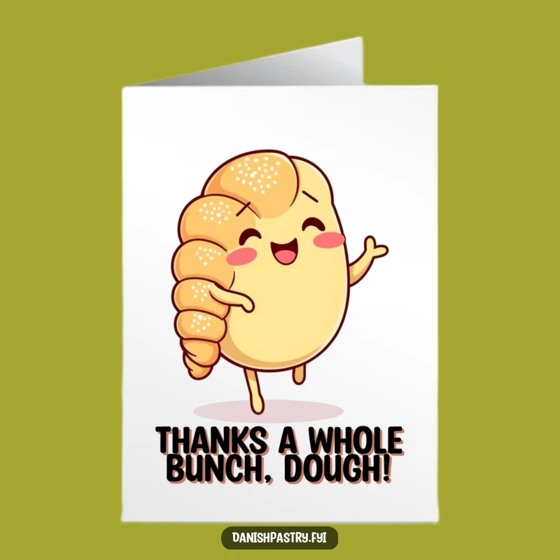 Funny Free Printable Thank You Card: Croissant Jig Downloadable Gift
