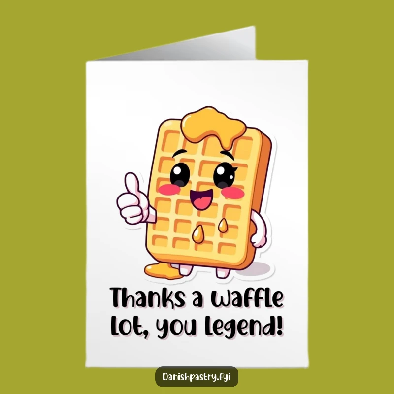 Free Printable Thank You Card: Waffle's Sweet Thumbs-Up Gift