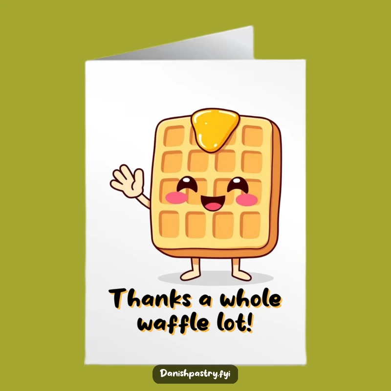 Free Printable Thank You Card: Waving Waffle - Syrupy Gift