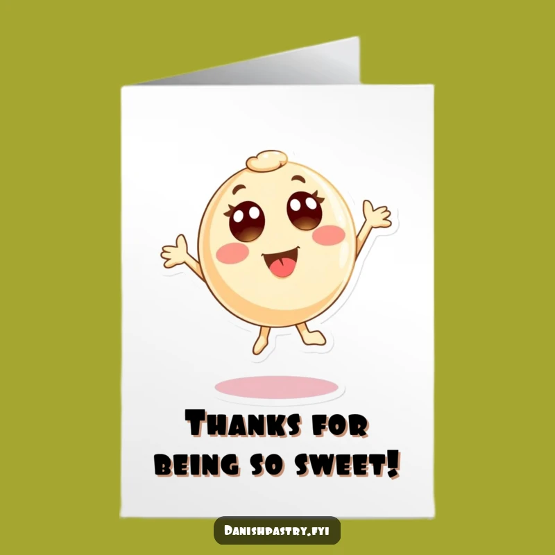 Free Printable Thank You Card: Pastry's Happy Leap - Express Gratitude!