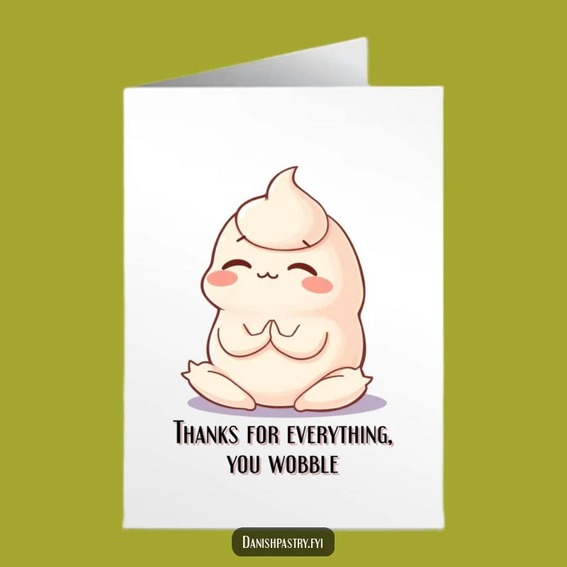 Free Printable Thank You Card: Panna Cotta Yoga Pose - Funny Gift