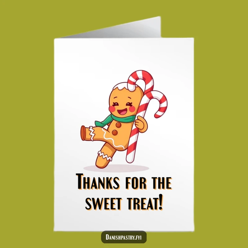 Free Printable Thank You Card: Gingerbread Man's Sweet Thanks, A Downloadable Gift