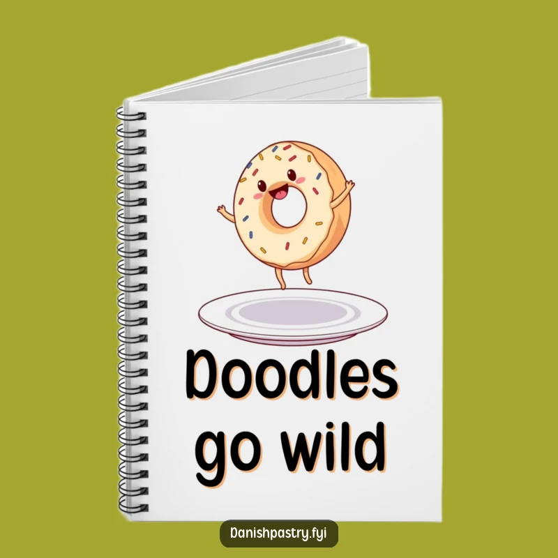 Funny Donut Cartwheel Notebook - Jot Down Ideas with Sweet Fun