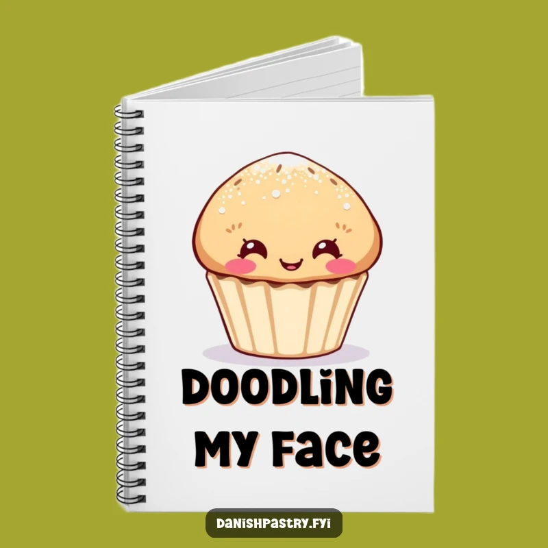 Funny Muffin Notebook: Sugar Dust Face, Witty Notes, Great Funny Gift!