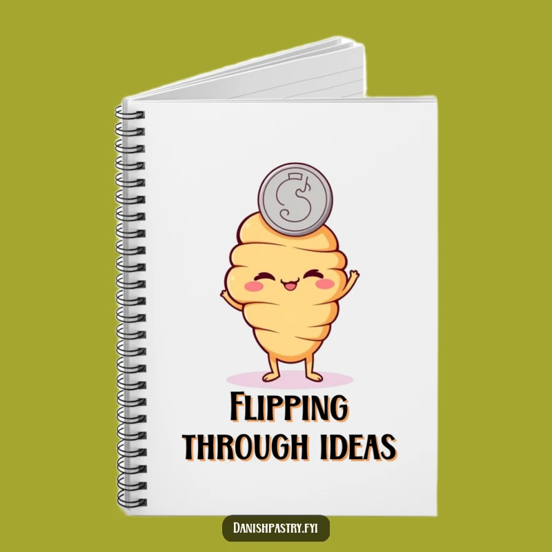 Funny Croissant Coin Flip Notebook: Jot Down Choices with Humor