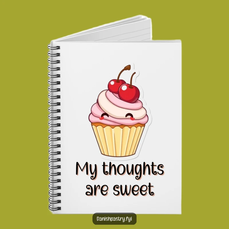 Funny Cupcake Bouncing Cherry Notebook: Delightful Frosting Journal Gift