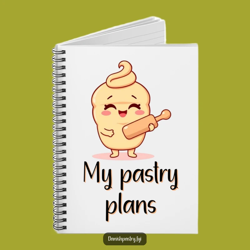 Funny Danish Pastry Notebook - Winking Baker Journal for Creative Ideas