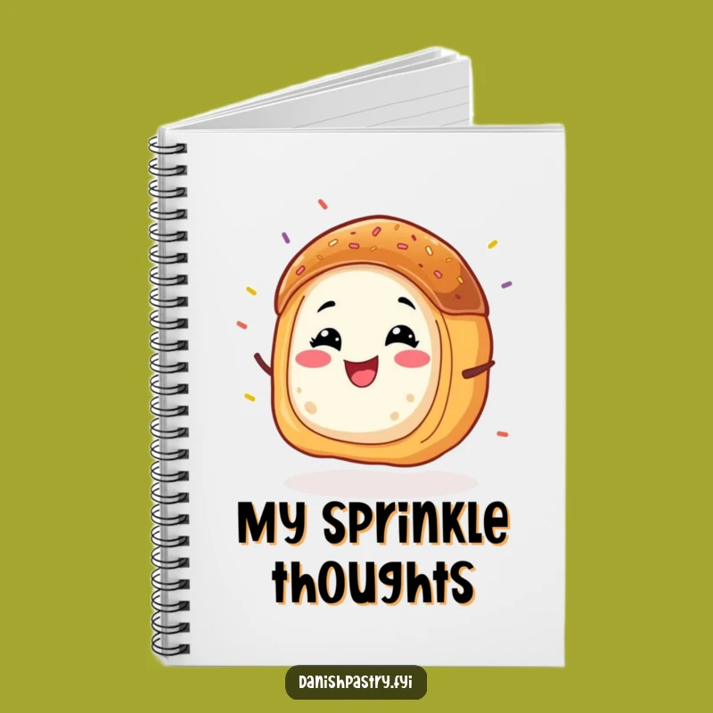 Funny Danish Pastry Wiggle Notebook: Jot Down Ideas with Sprinkled Fun