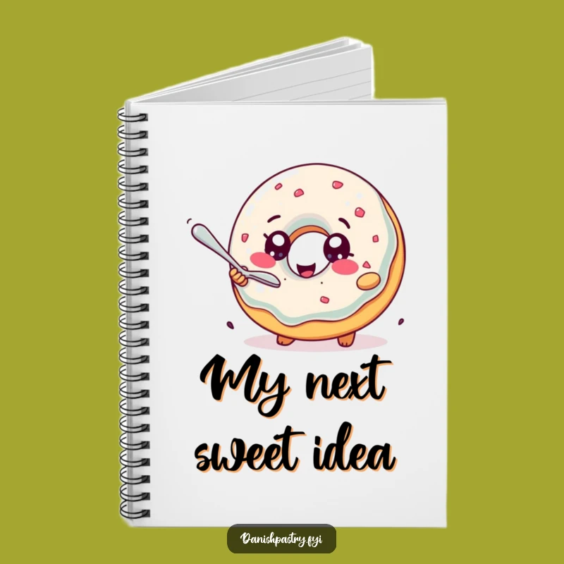 Funny Jelly Donut Notebook: Delightful Pastry Chasing Spoon, Journal for Sweet Ideas