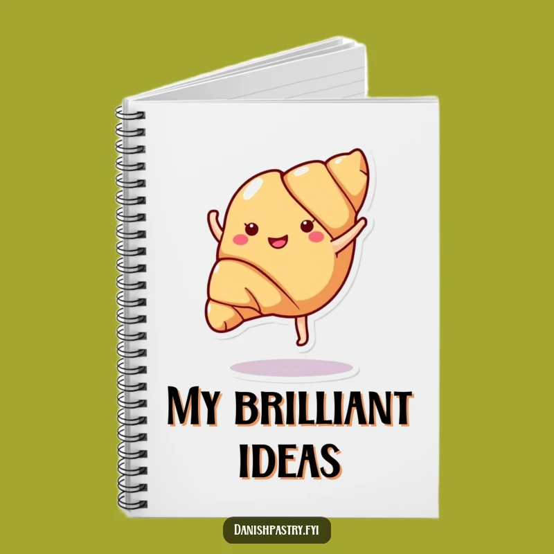 Funny Croissant Cartwheel Notebook - Jot Down Your Most Creative Ideas