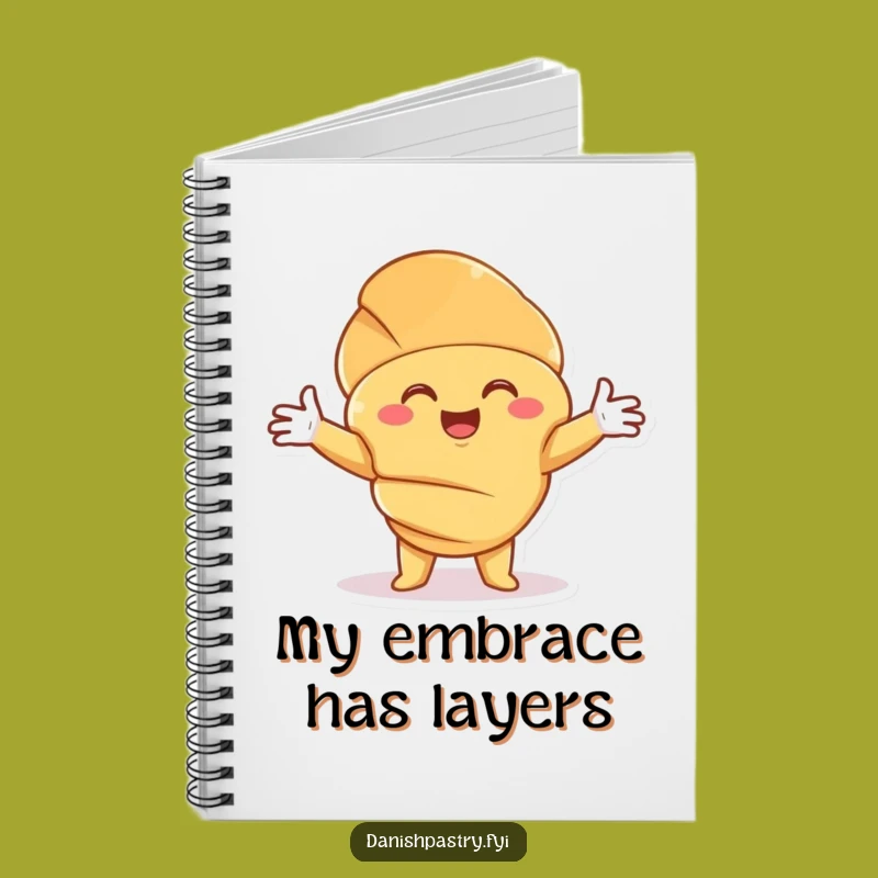 Funny Croissant Hug Notebook: Jot Down Warm Thoughts with Hilarious Pastry Comfort