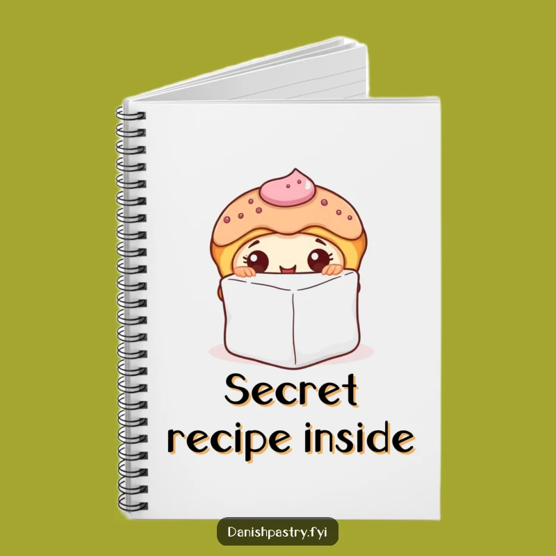Funny Curious Danish Pastry Peeking Notebook - Journaling Whimsy Gift