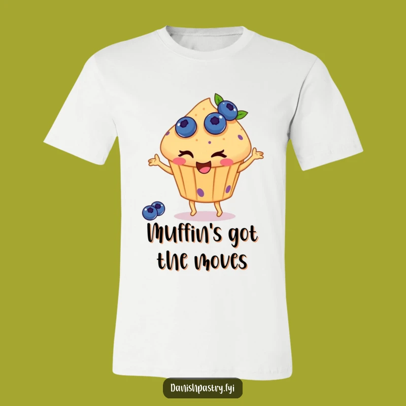 Funny Dancing Muffin T-Shirt - Blueberry Bliss Tee!