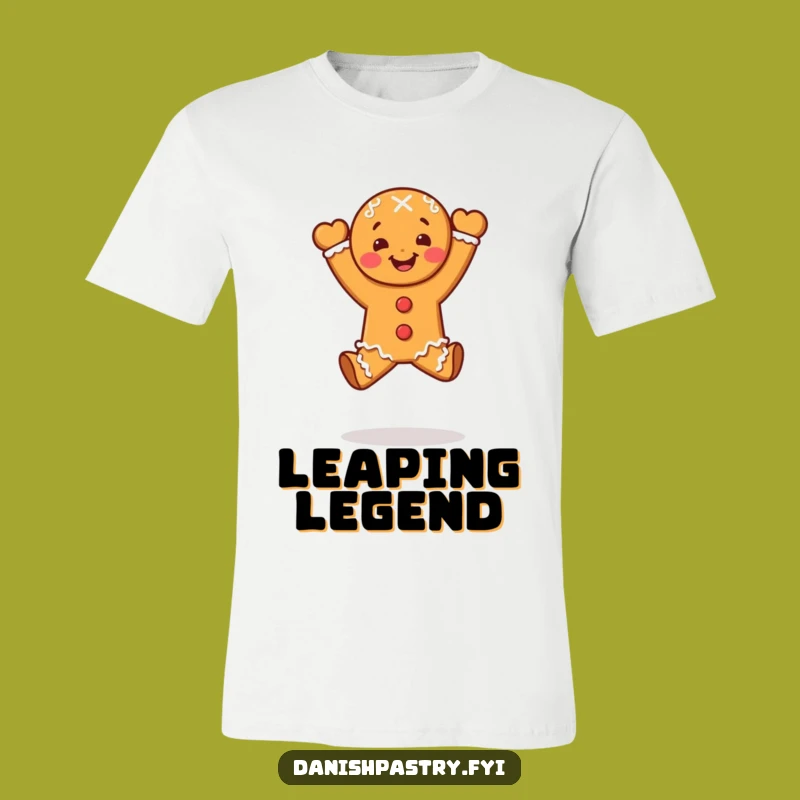 Funny Gingerbread Leap T-Shirt - Celebratory Tee for Happy Moments