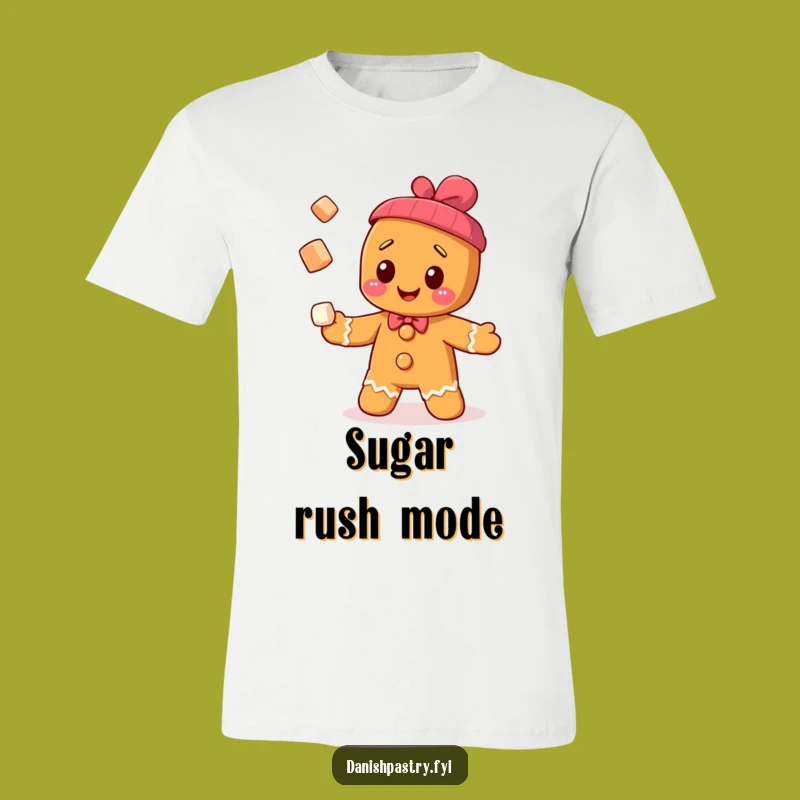 Funny Gingerbread Man T-Shirt - Juggling Cubes Character Tee for Playful People