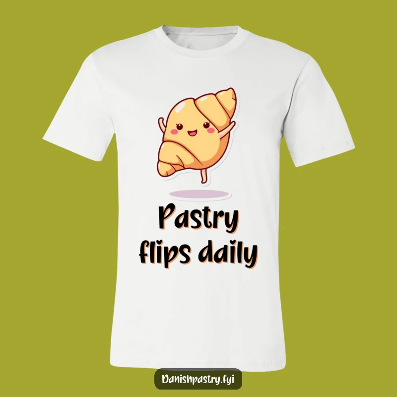 Funny Croissant Cartwheel T-Shirt - Whimsical & Hilarious Apparel