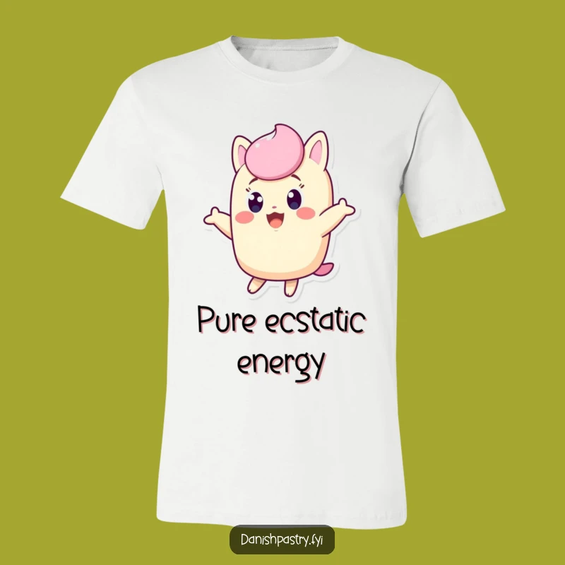 Funny Twinkie T-Shirt: Excited Character Jumping for Joy, Hilarious Gift Idea!