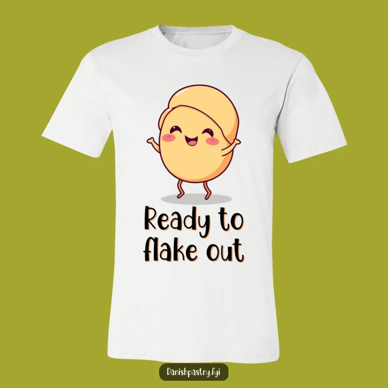 Funny Croissant Jig T-Shirt: Smiling Pastry Dance Tee Gift