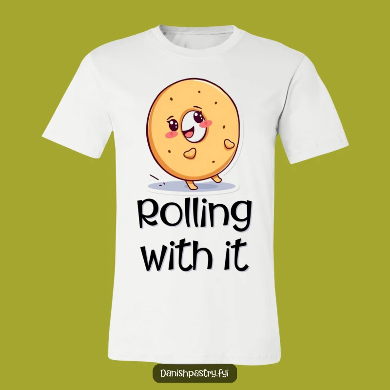 Funny Bagel Uphill T-Shirt: Wearable Determined Pastry Art Gift