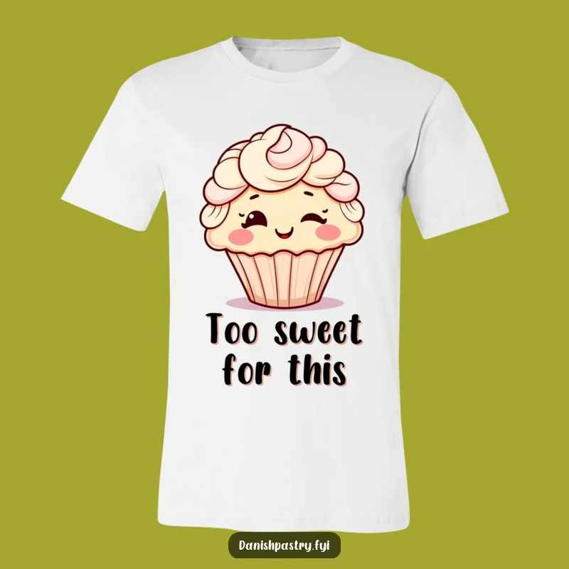 Funny Winking Cupcake T-Shirt: Cheerful Frosting Hair Tee, Your New Favorite Funny Gift