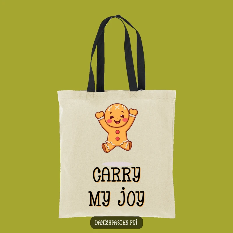 Funny Gingerbread Leap Tote Bag - Chic & Celebratory Dessert Accessory