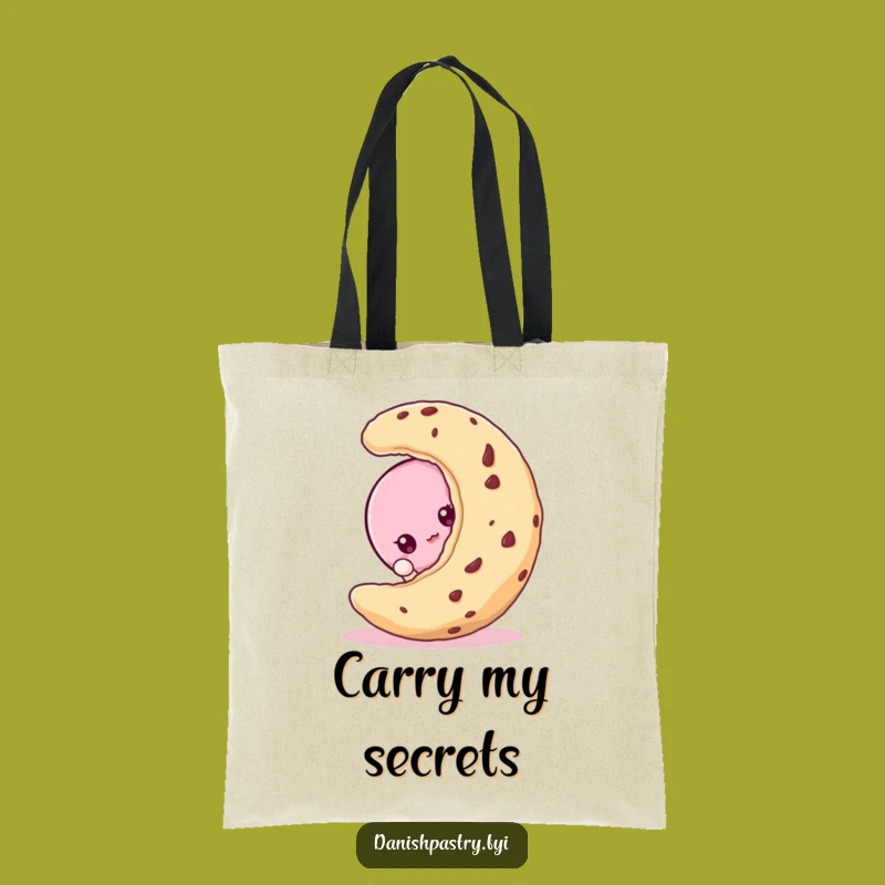 Funny Macaroon Peeking Tote Bag - Chic & Curious Dessert Accessory