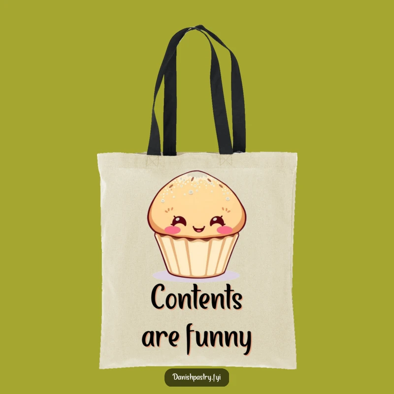 Funny Muffin Tote Bag: Sugar Dust Face, Practical Humor, Excellent Funny Gift!