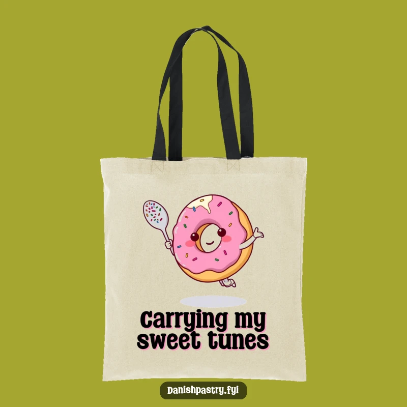Funny Donut Dancing Tote Bag: Carry Sweetness and Fun, Perfect Gift