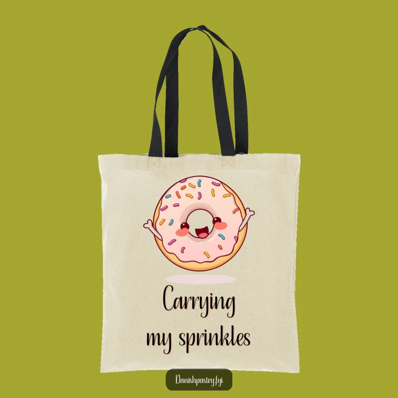 Funny Donut Skipping Rope Tote Bag: Cheerful Sprinkles Bag Gift