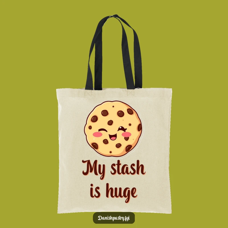 Funny Giggling Cookie Tote Bag - Sweet & Stylish Chocolate Chip Carryall